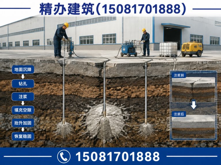 峰峰矿区厂房地面下沉注浆展示图