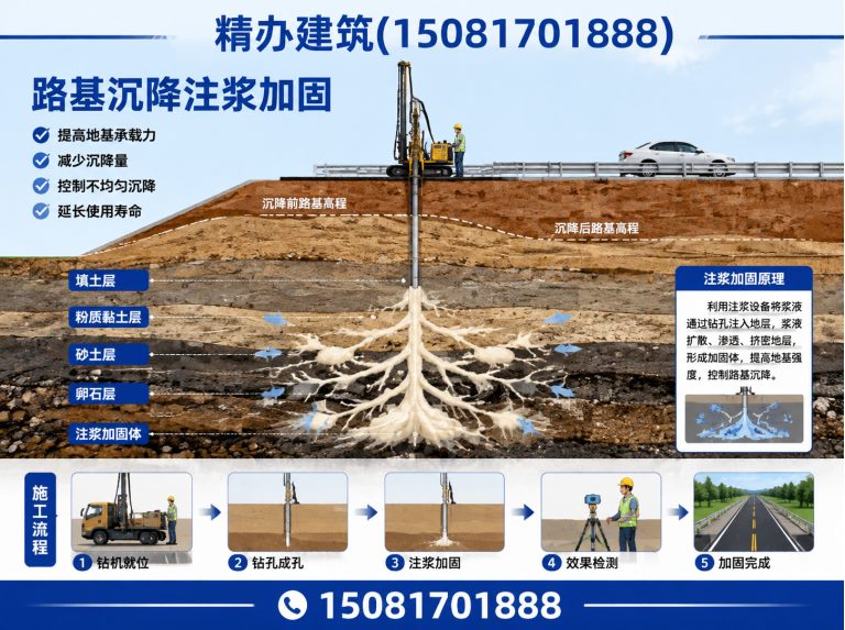 峰峰矿区基础下沉注浆顶升展示图
