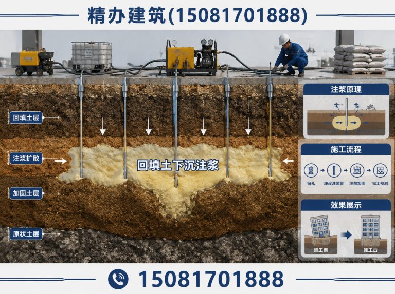 峰峰矿区回填土下沉注浆展示图